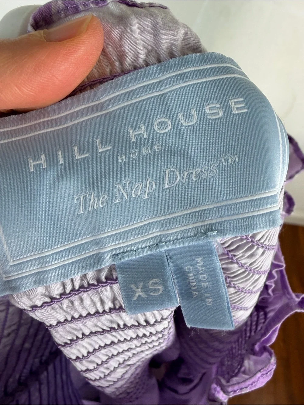 Hill House x Bridgerton Ellie Nap Dress Purple Floral Midi Cotton Size XS